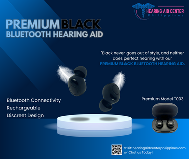 Premium Bluetooth Black Hearing Aid - T003
